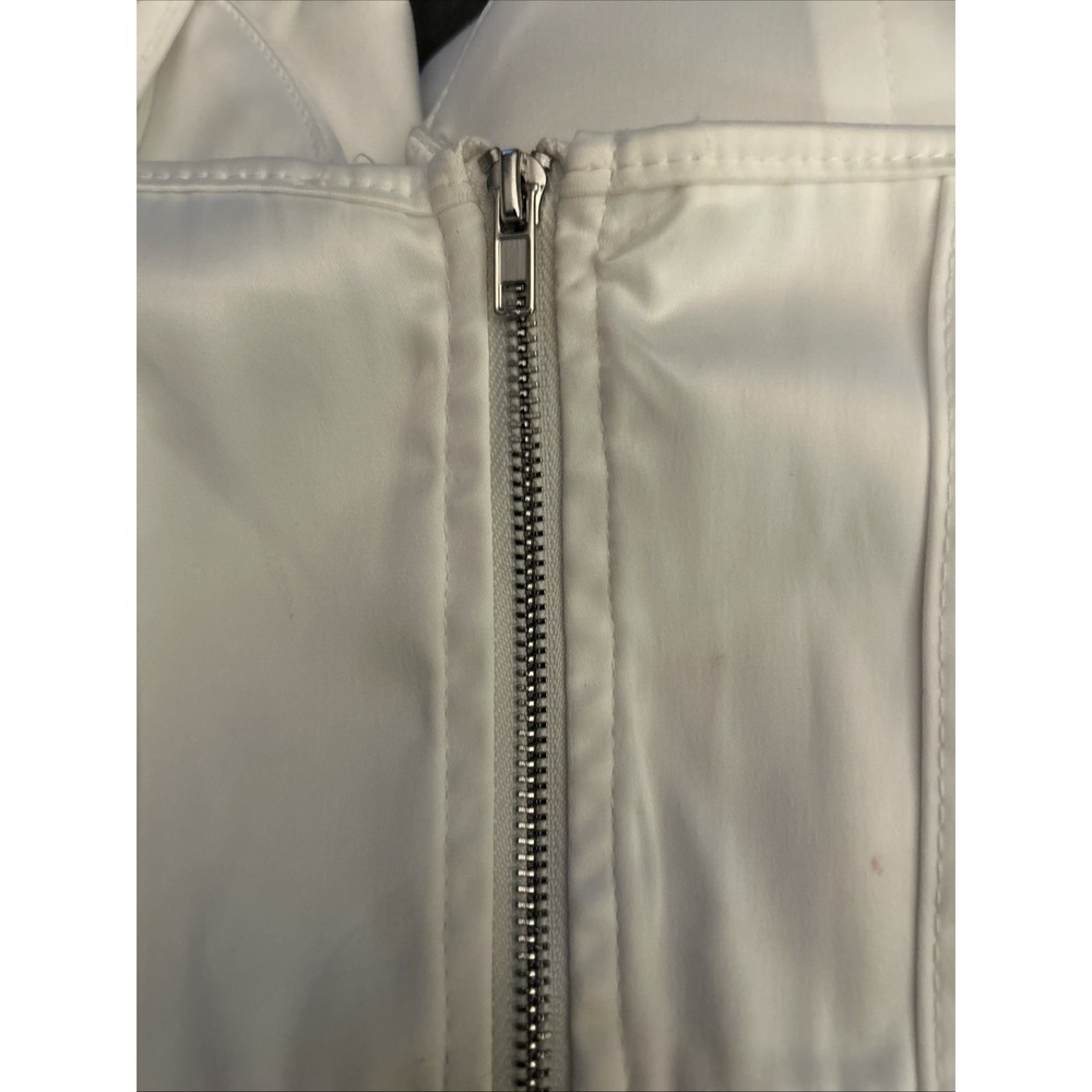 MADRAG White Corset Bustier Crop Top Women's Zip Size S Front‎ Clubwear Festival - Picture 4 of 6